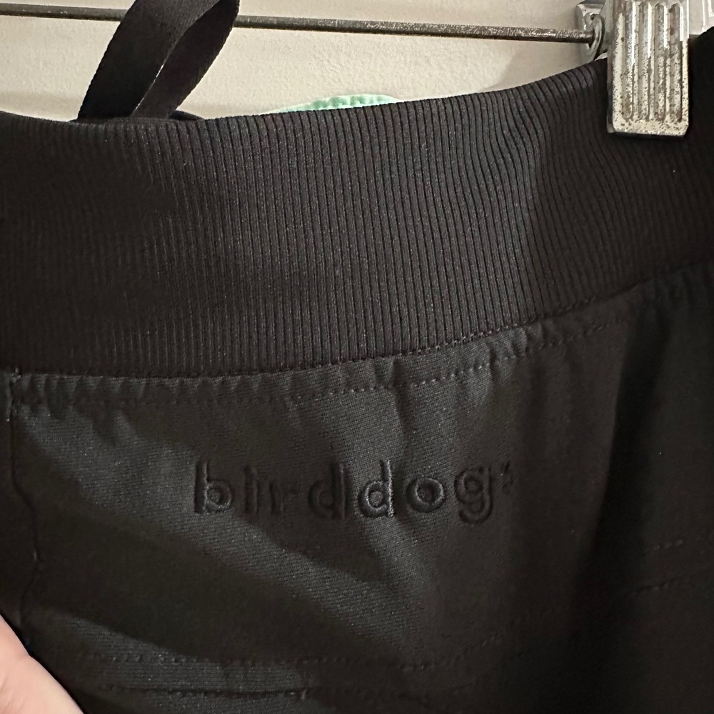 BirdDog Joggers Black Size L Athleisure Pants Zip Pocket Drawstring Waist - Picture 6 of 6